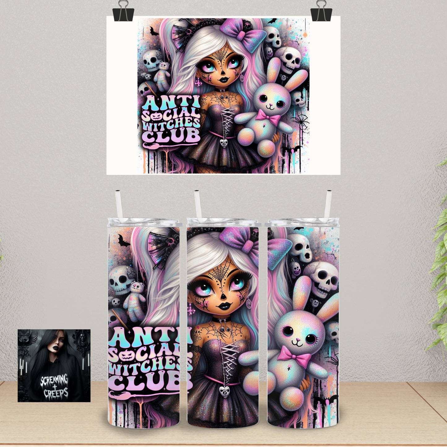 Anti Social Witch Club Stainless Steel Tumbler