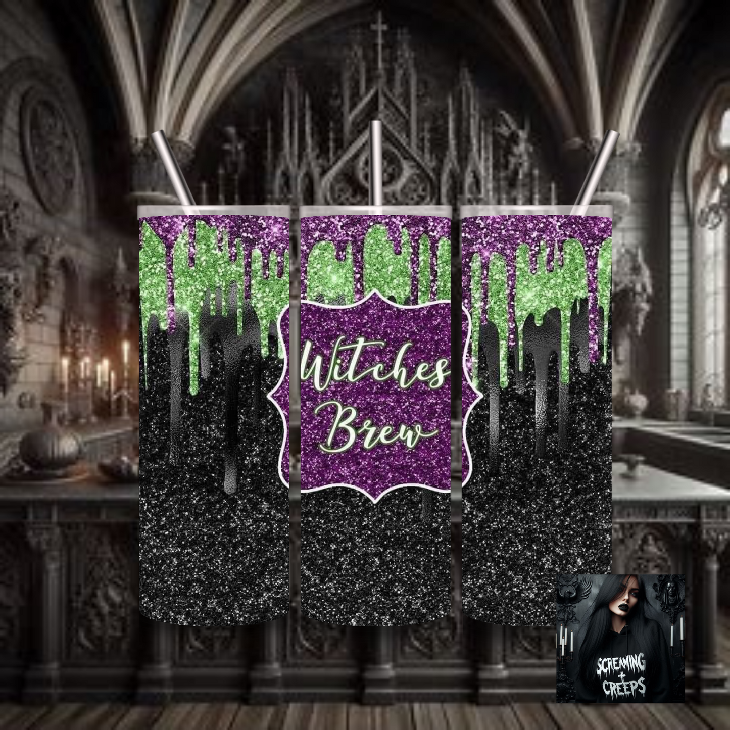 Mystifying Stainless Steel Tumbler with Witchy Aesthetic