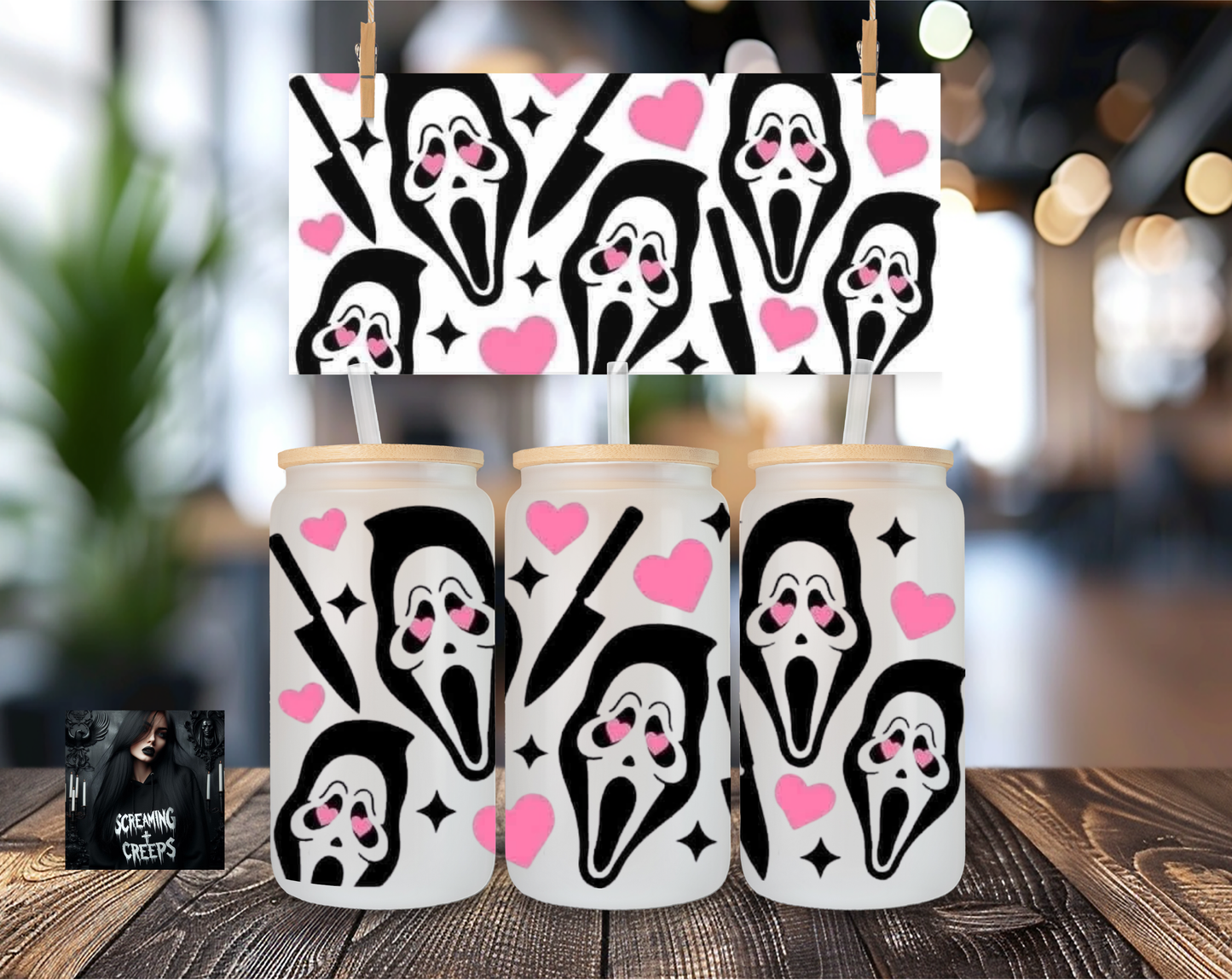 Libbey Coffee Cup Ghost Face