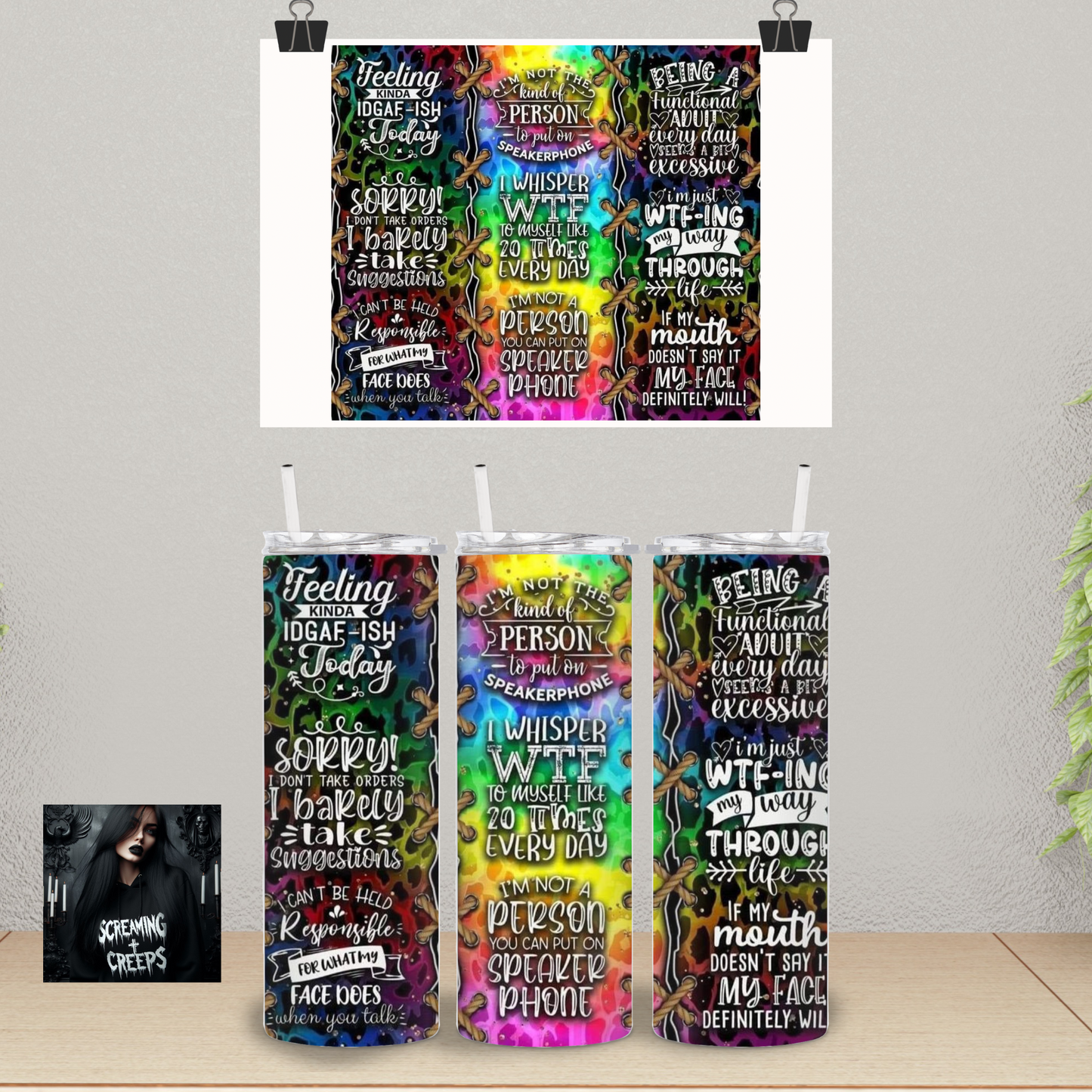 Sassy Stainless Steel Tumbler for Witty Quips