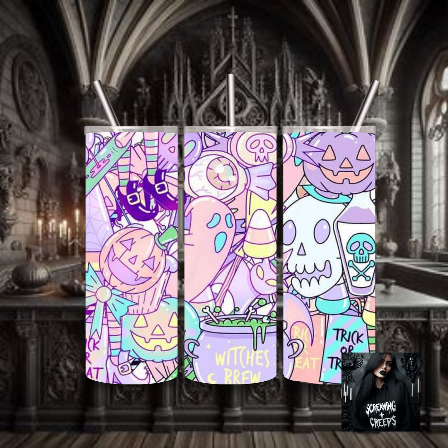 Mystifying Stainless Steel Tumbler with Witchy Aesthetic