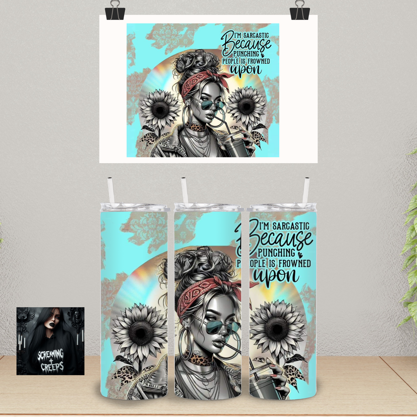 Sassy Stainless Steel Tumbler for Witty Quips