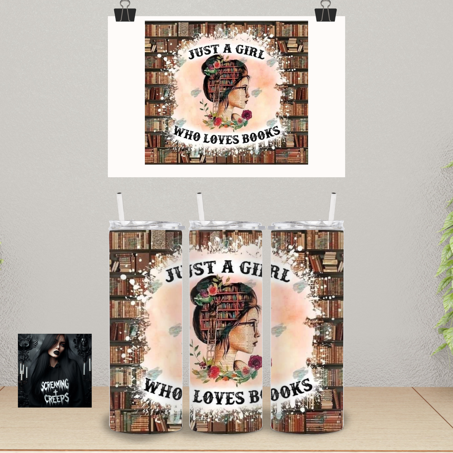 Just a girl who loves books 20 oz. Tumbler