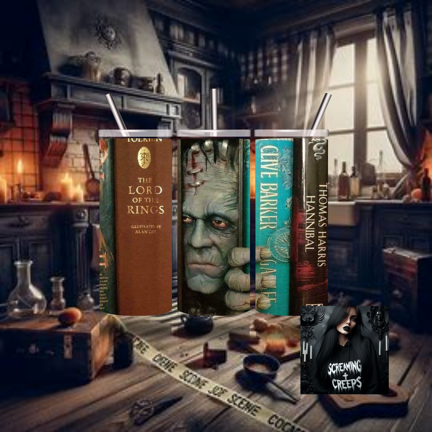 Horror Book, Insulated Tumbler, Horror Movie Marathon Essential