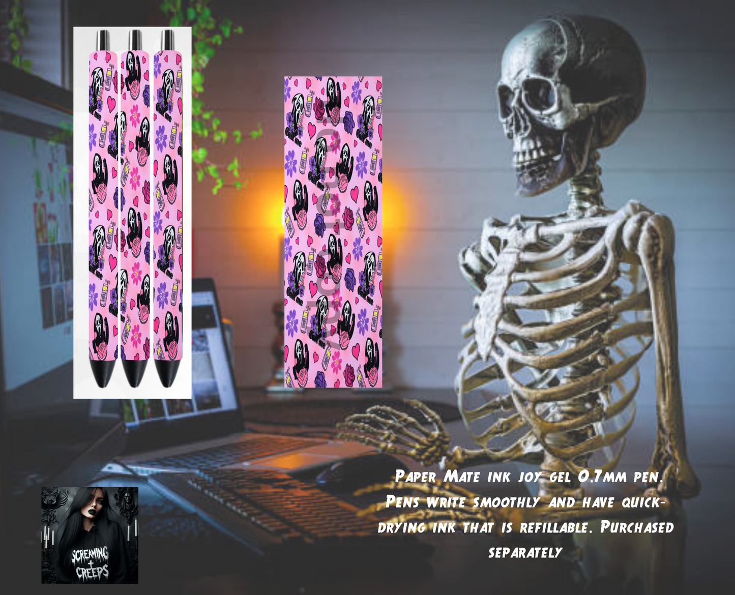 Pink Scream Collage Pen