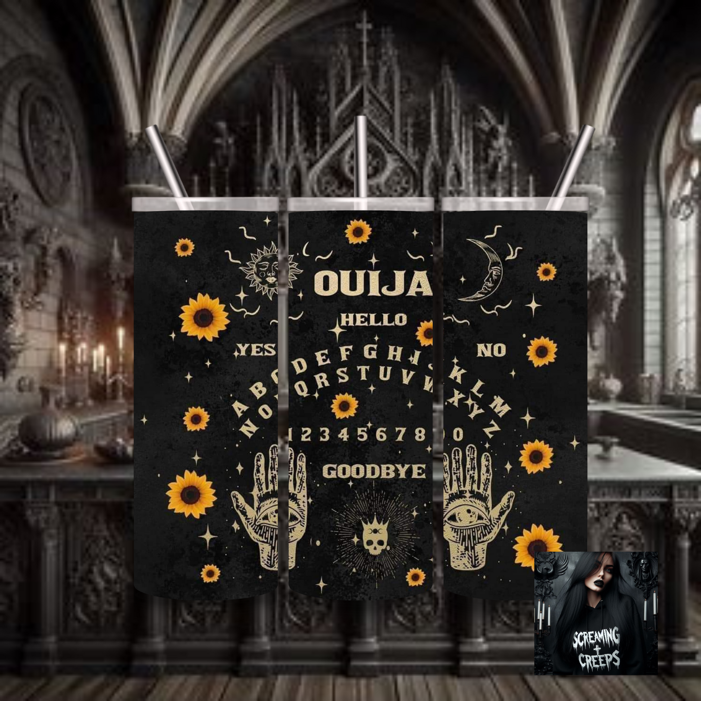 Mystifying Stainless Steel Tumbler with Witchy Aesthetic