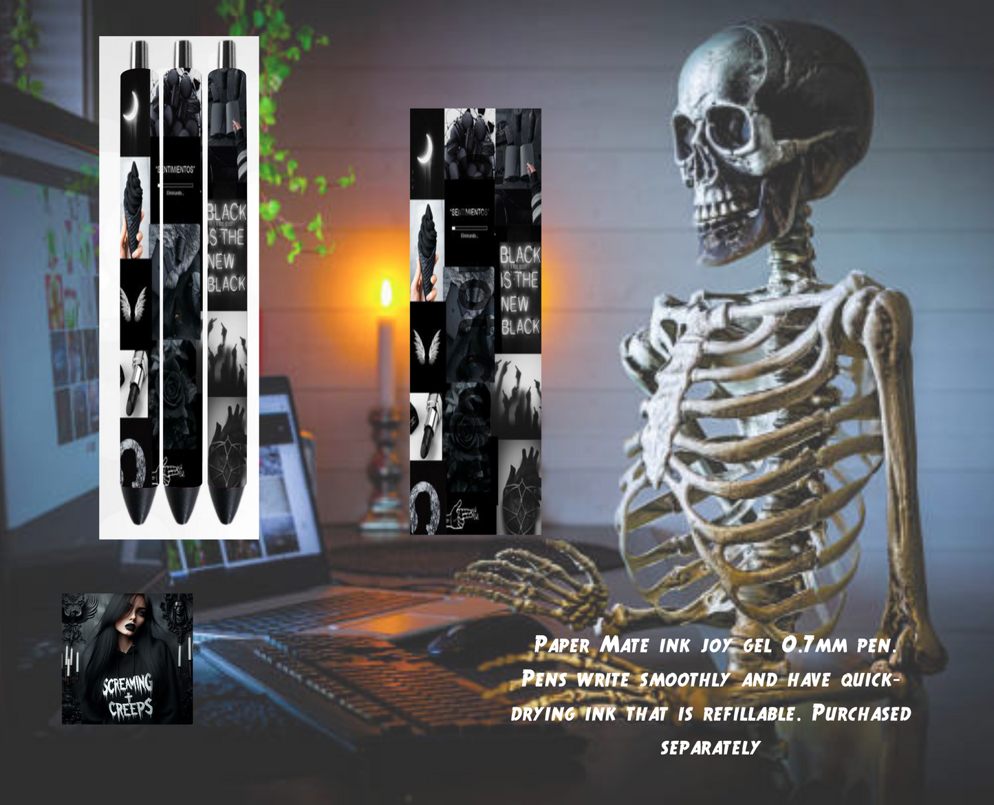 Handcrafted Custom Magical Collaged Inkjoy Pen, Unleash Your Mystical Creativity