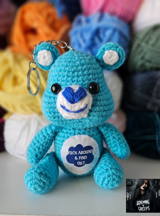 Handmade No Care Bear Keychain