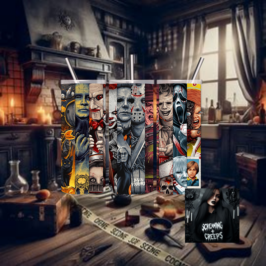 Horror Characters Insulated Drinking Tumbler