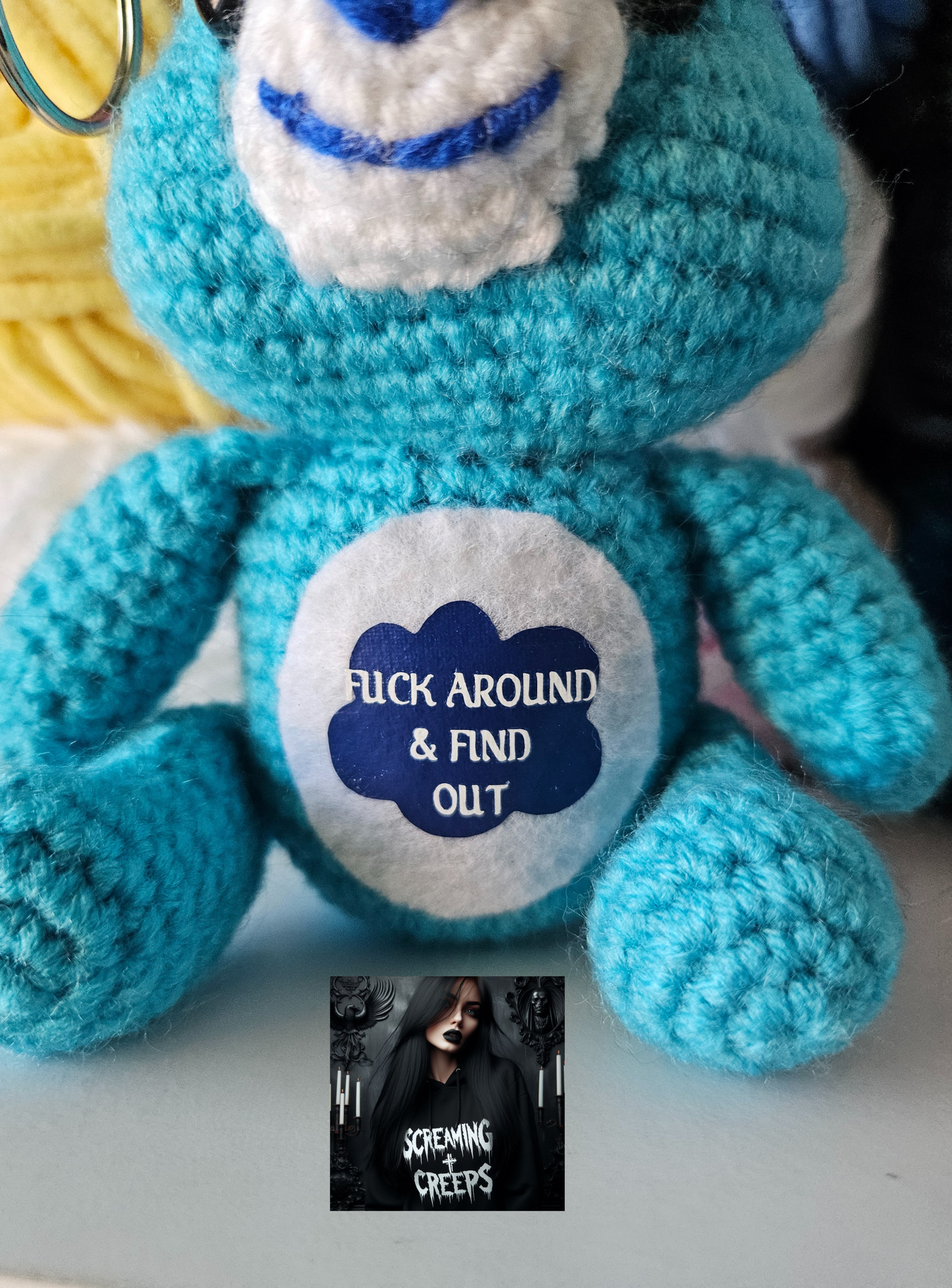 Handmade No Care Bear Keychain