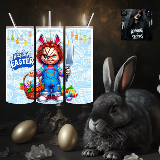 Creep Into Easter with Our Horror Stainless Steel Tumbler!