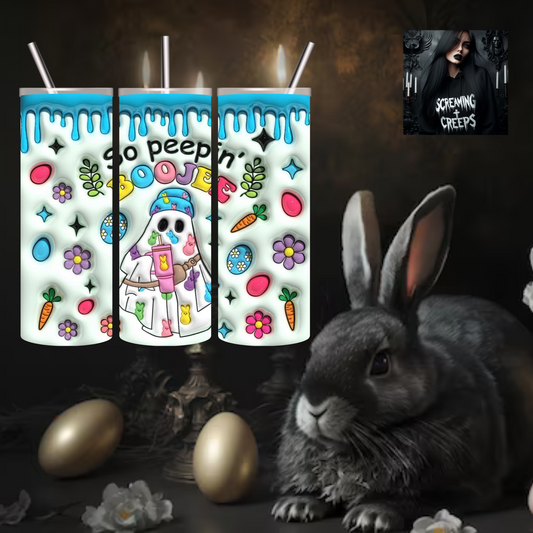 Ghoulish Easter Vibes, Stainless Steel Tumbler for Horror Enthusiasts