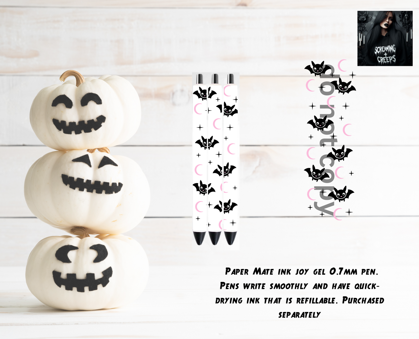 Moons and Bats Custom Pen