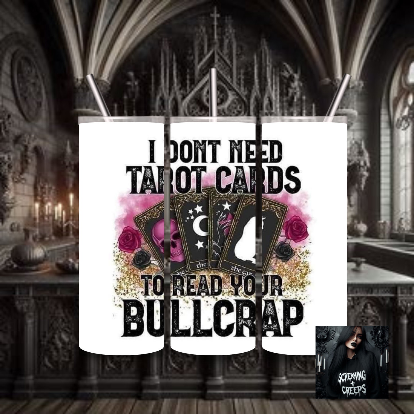 Mystifying Stainless Steel Tumbler with Witchy Aesthetic