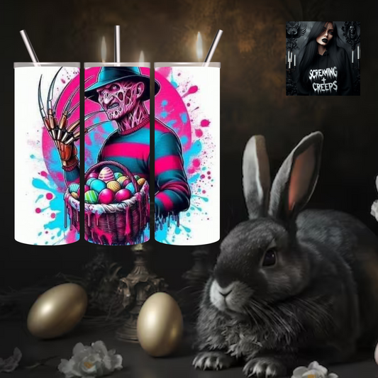 Ghoulish Easter Vibes, Stainless Steel Tumbler for Horror Enthusiasts