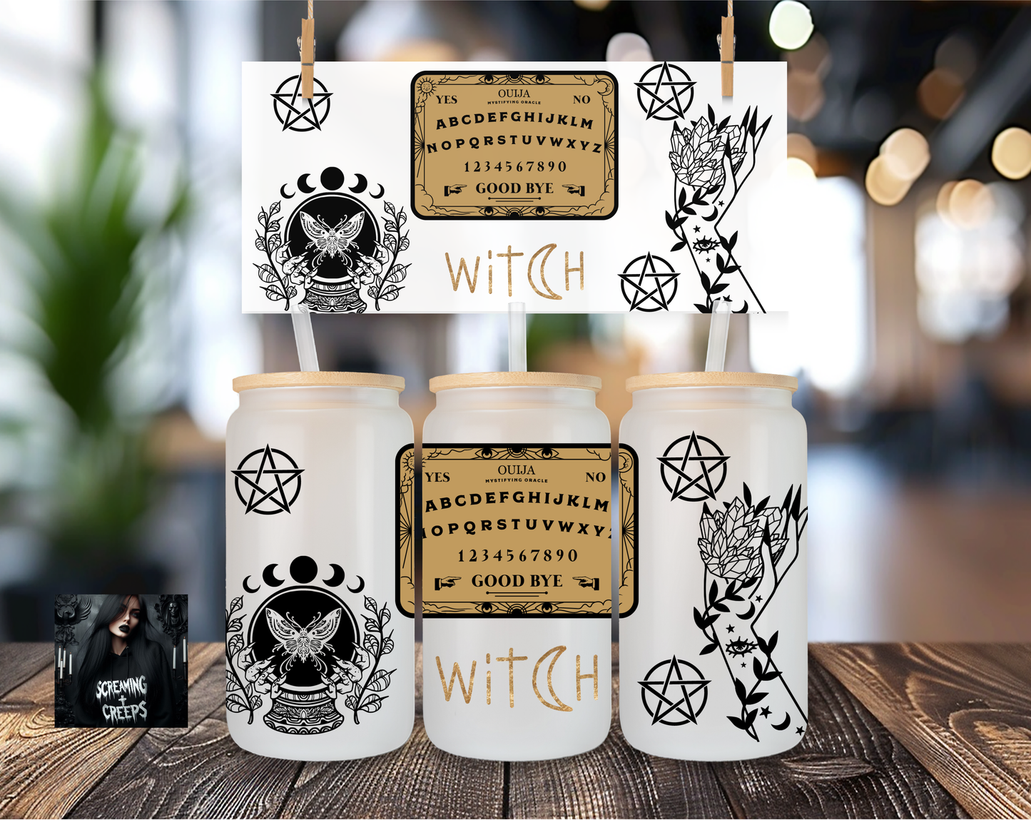 Libbey Coffee Cup Witch Ouija Board