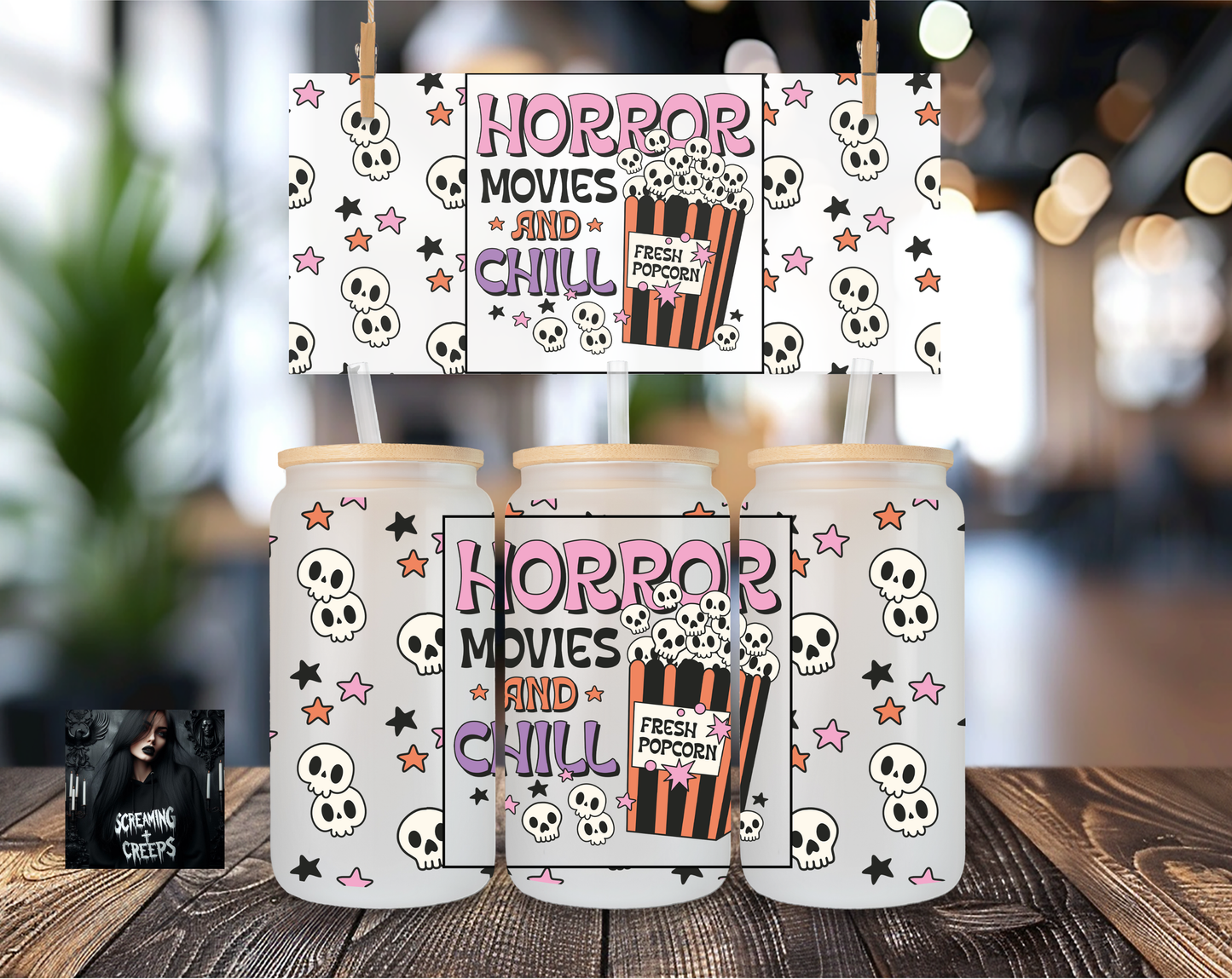 Libbey Coffee Cup Horror Movie and Chill