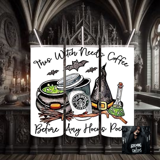 Mystifying Stainless Steel Tumbler with Witchy Aesthetic