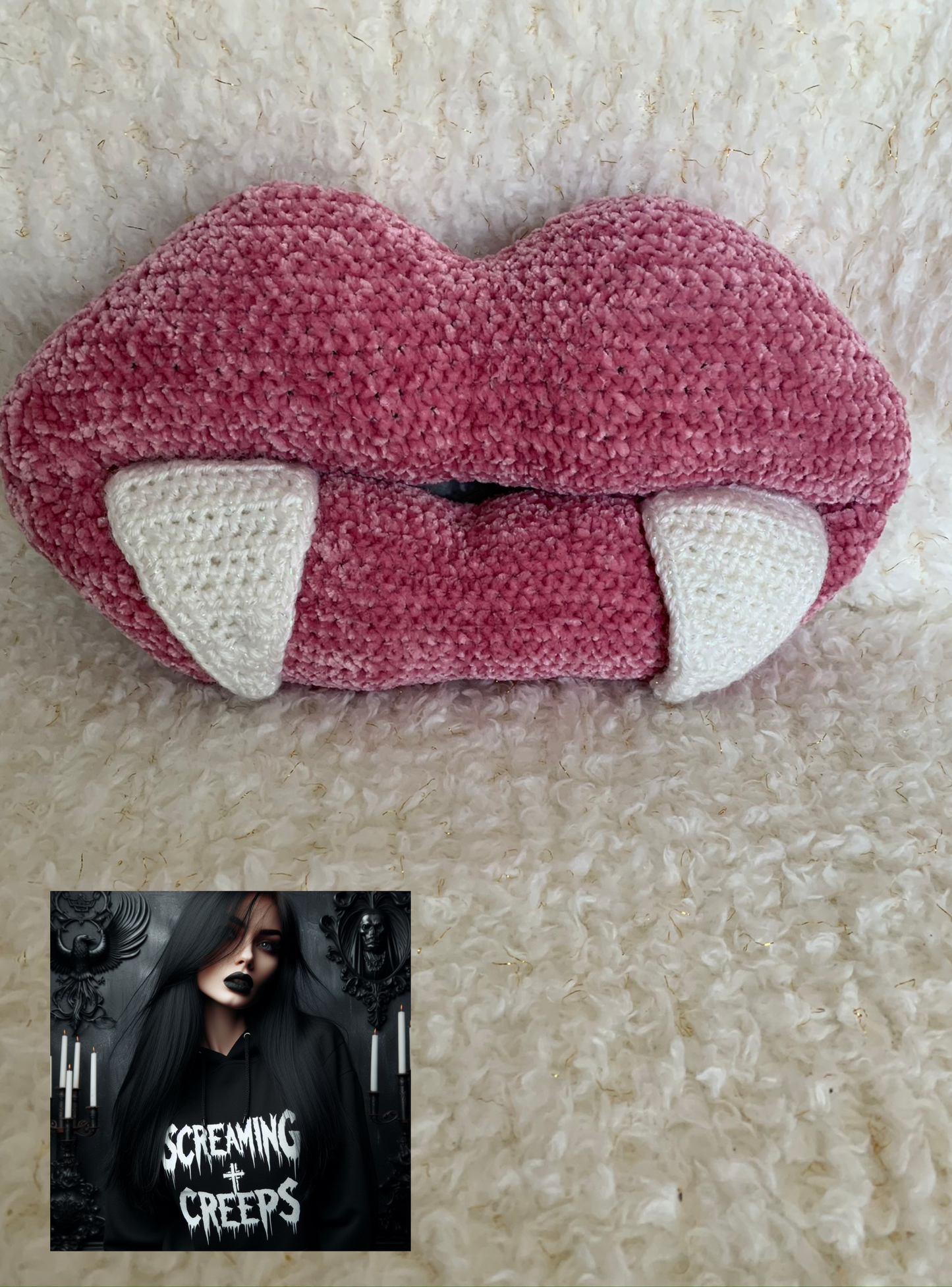 Vampire Lips Pillow