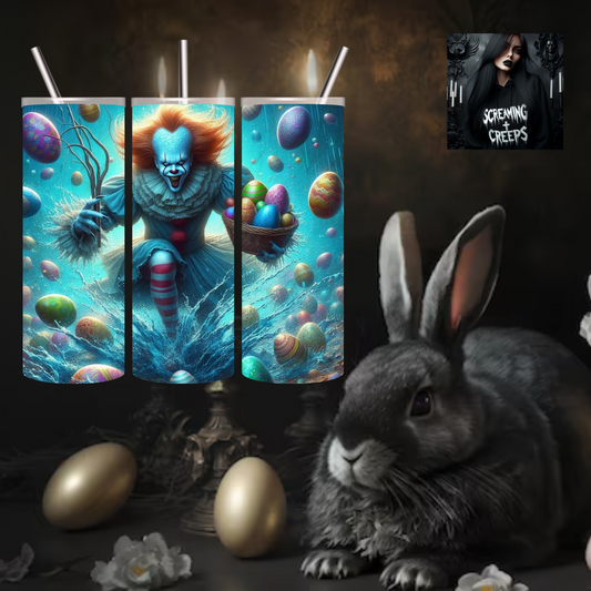 Ghoulish Easter Vibes, Stainless Steel Tumbler for Horror Enthusiasts