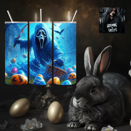 Ghoulish Easter Vibes, Stainless Steel Tumbler for Horror Enthusiasts