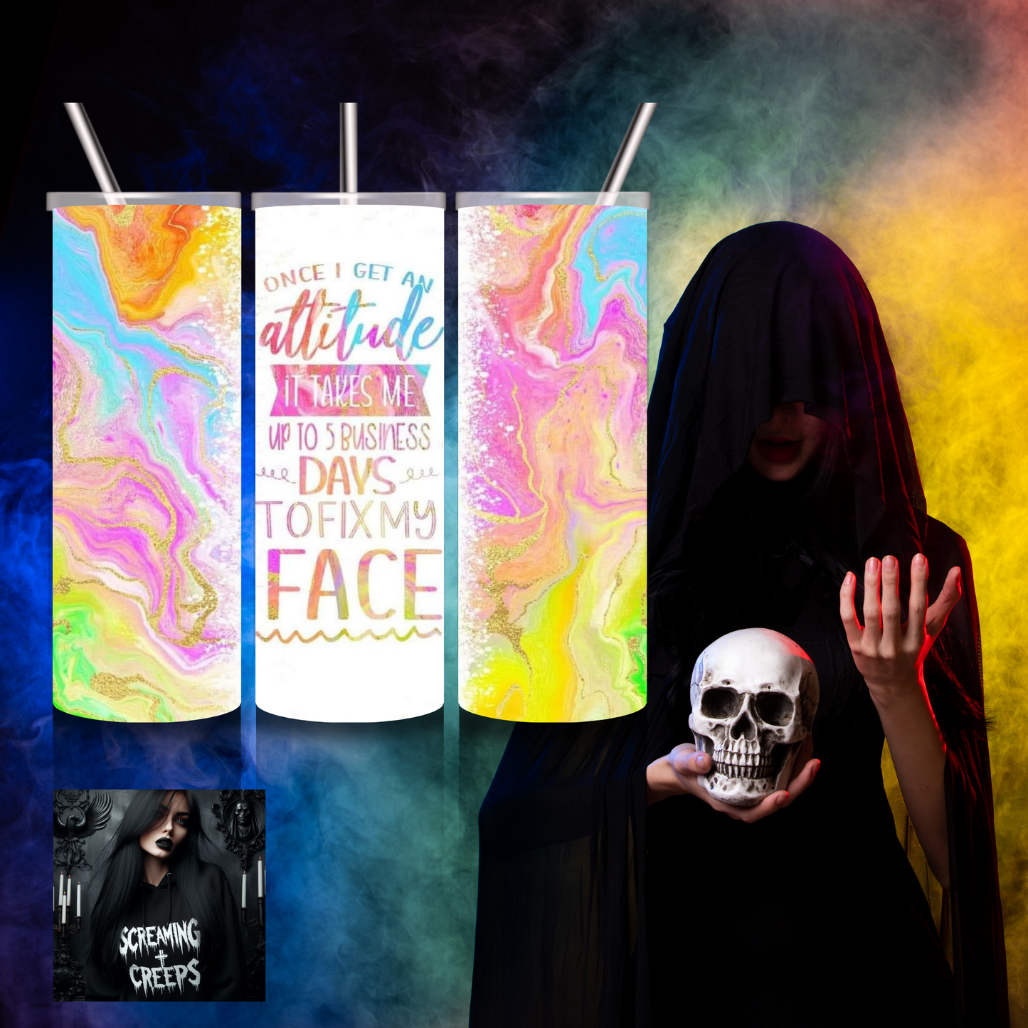 Sassy Sarcasm Sipper: Stainless Steel Tumbler for Witty Quips