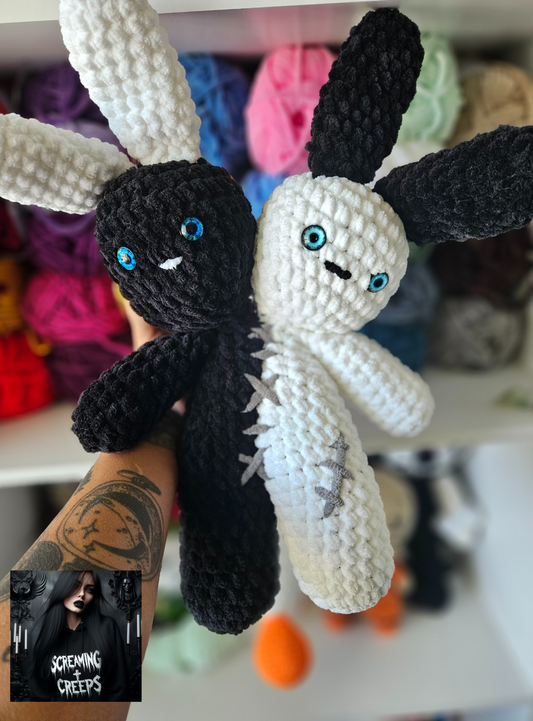 Handmade Double Headed Bunny Plushie