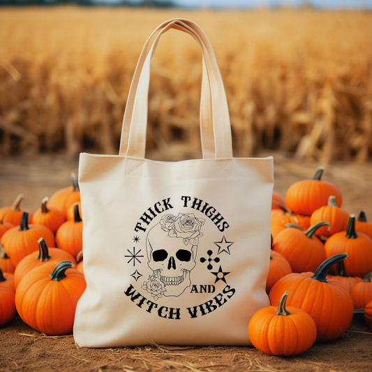 Thick Thighs and Witchy Vibes Tote Bag