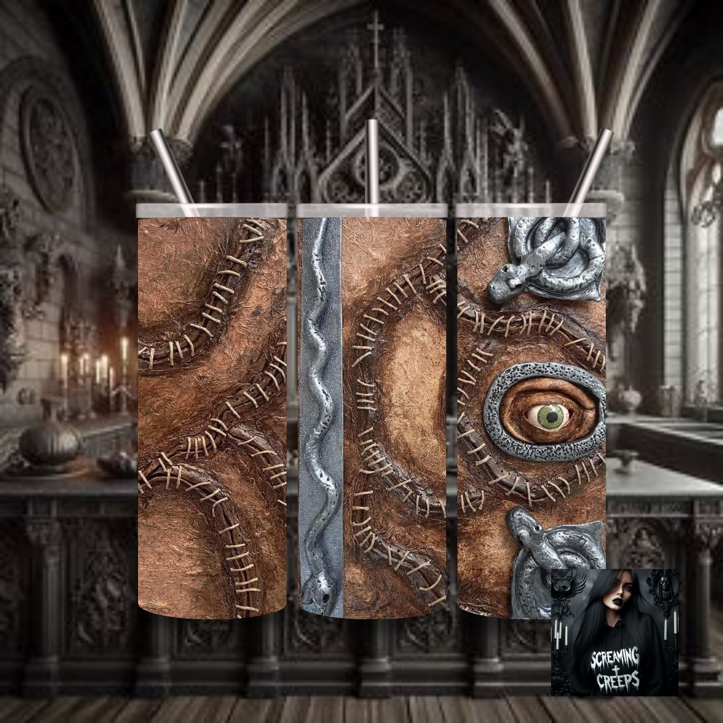 Mystifying Stainless Steel Tumbler with Witchy Aesthetic