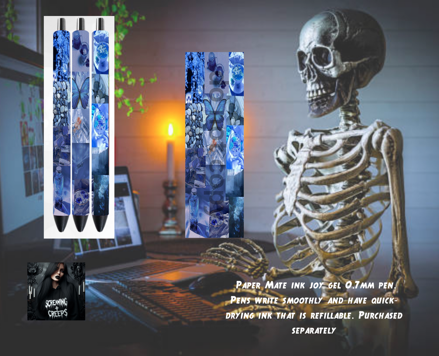 Handcrafted Custom Magical Collaged Inkjoy Pen, Unleash Your Mystical Creativity
