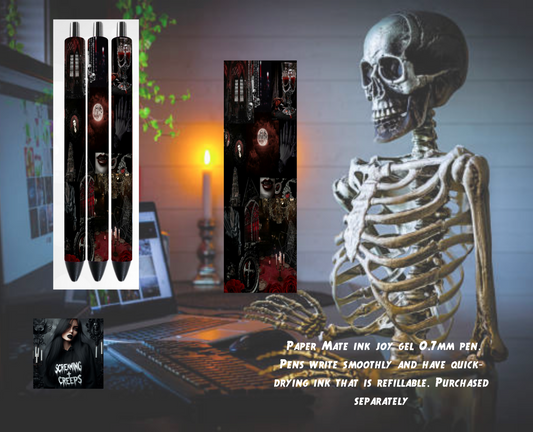 Handcrafted Custom Magical Collaged Inkjoy Pen, Unleash Your Mystical Creativity