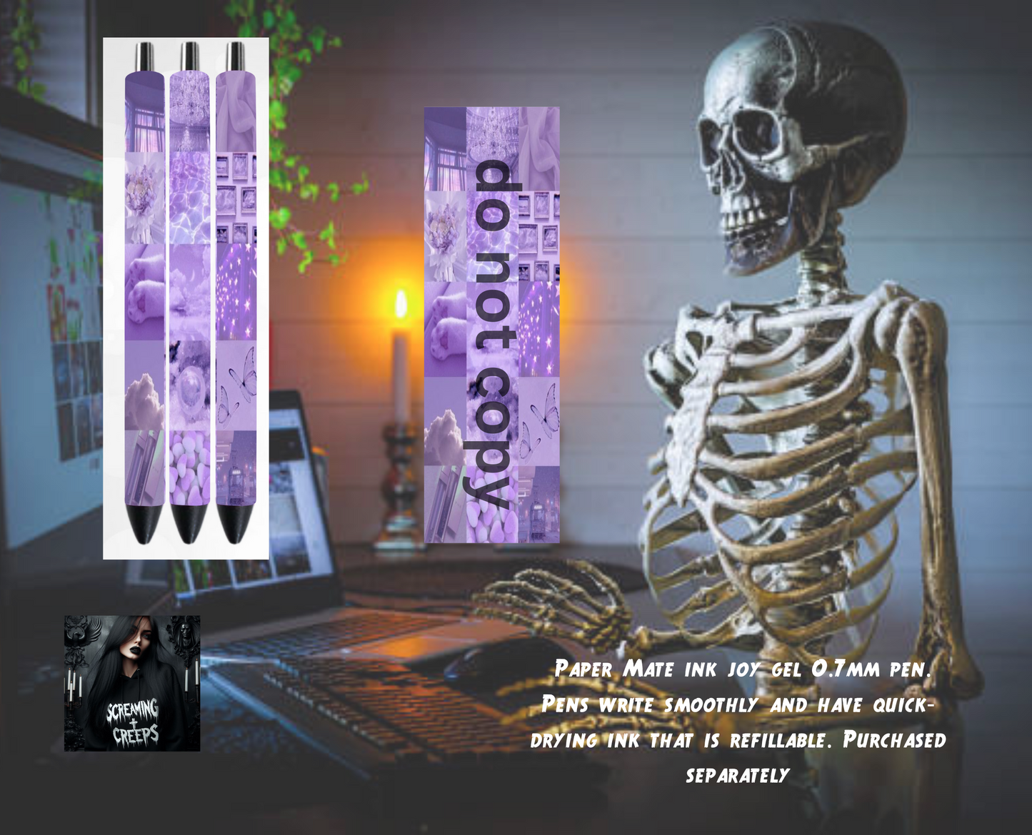 Handcrafted Custom Magical Collaged Inkjoy Pen, Unleash Your Mystical Creativity