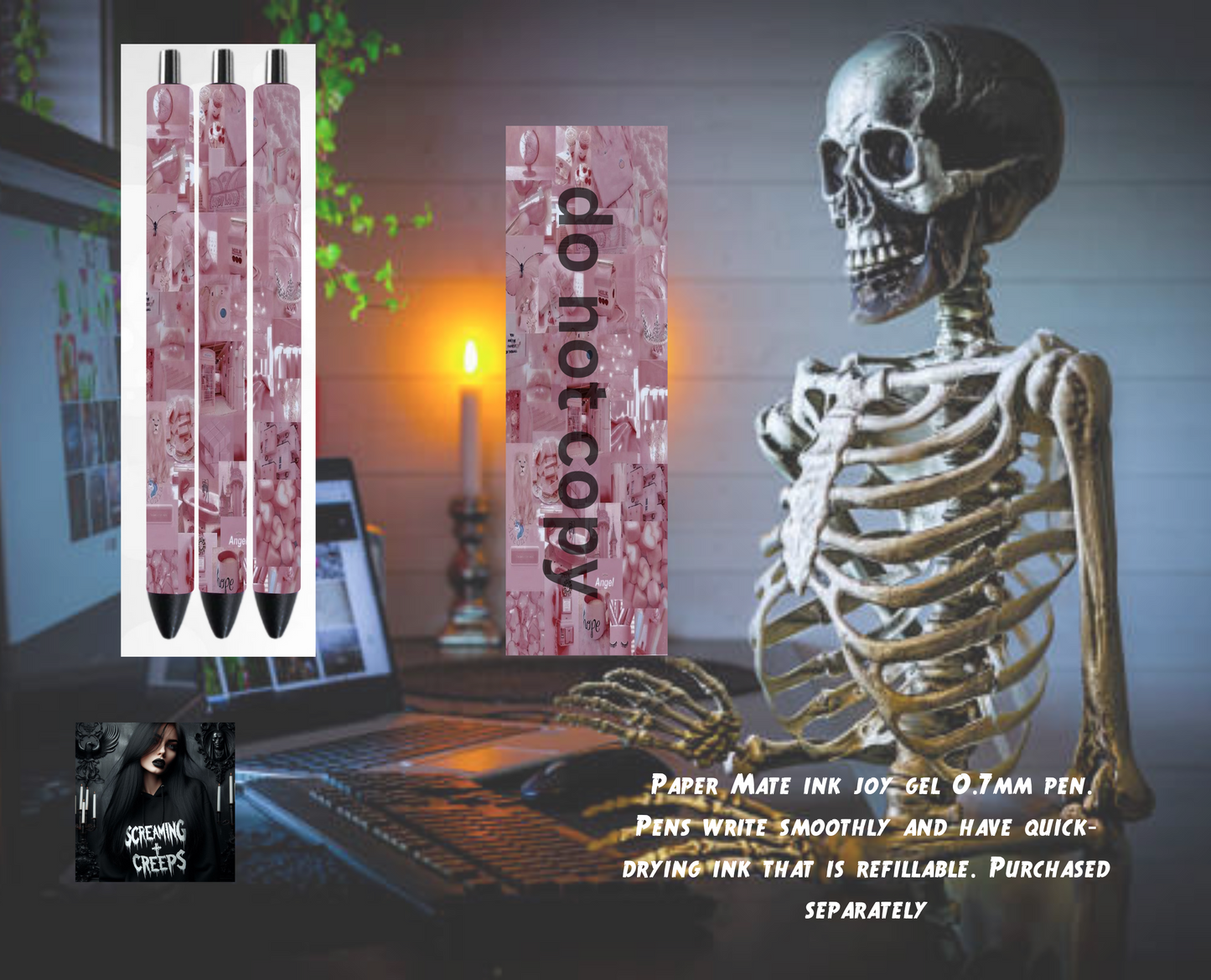 Handcrafted Custom Magical Collaged Inkjoy Pen, Unleash Your Mystical Creativity