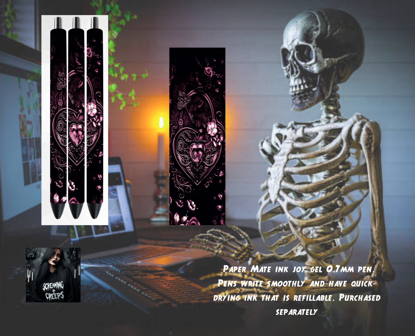 Handcrafted Custom Magical Collaged Inkjoy Pen, Unleash Your Mystical Creativity