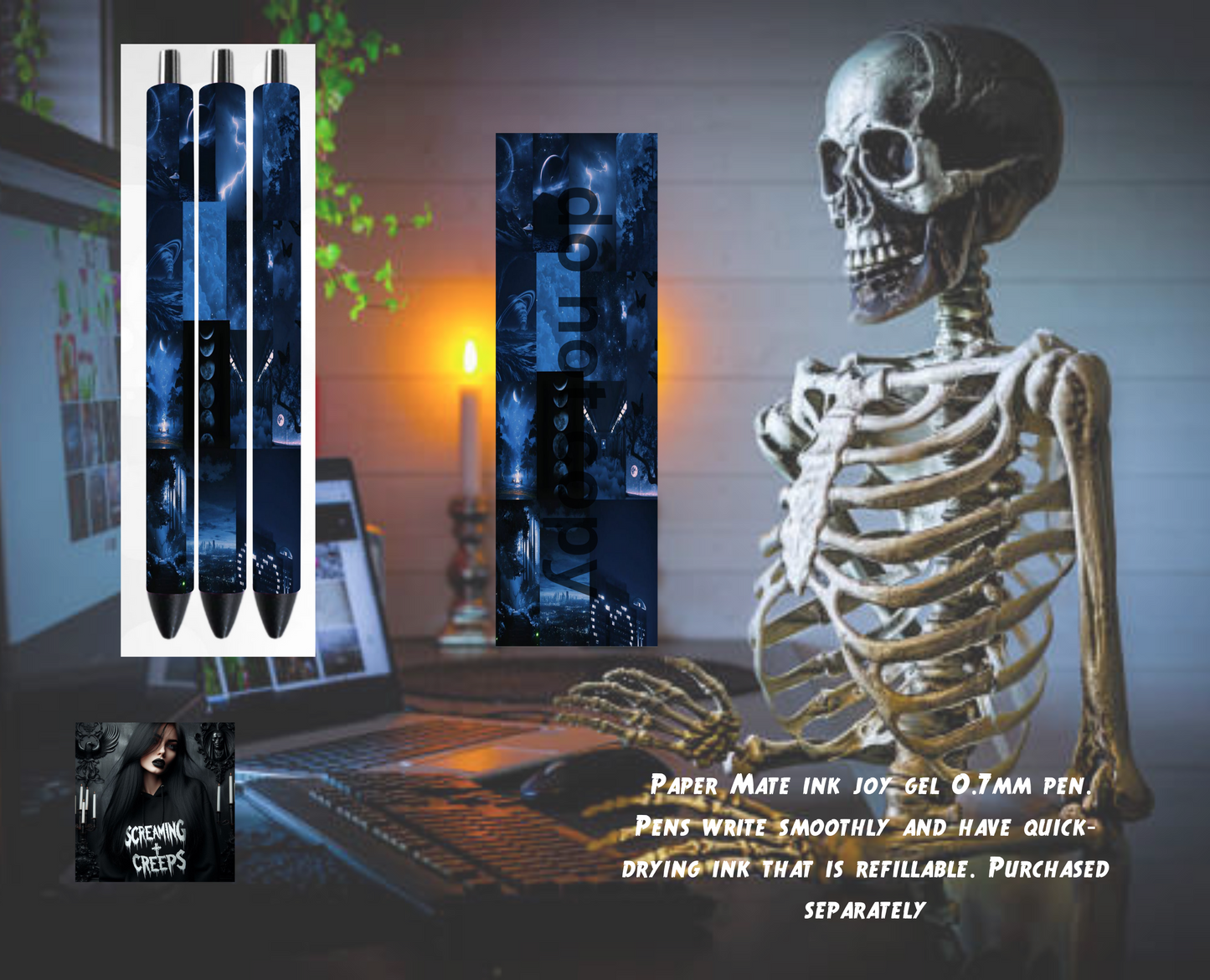 Handcrafted Custom Magical Collaged Inkjoy Pen, Unleash Your Mystical Creativity