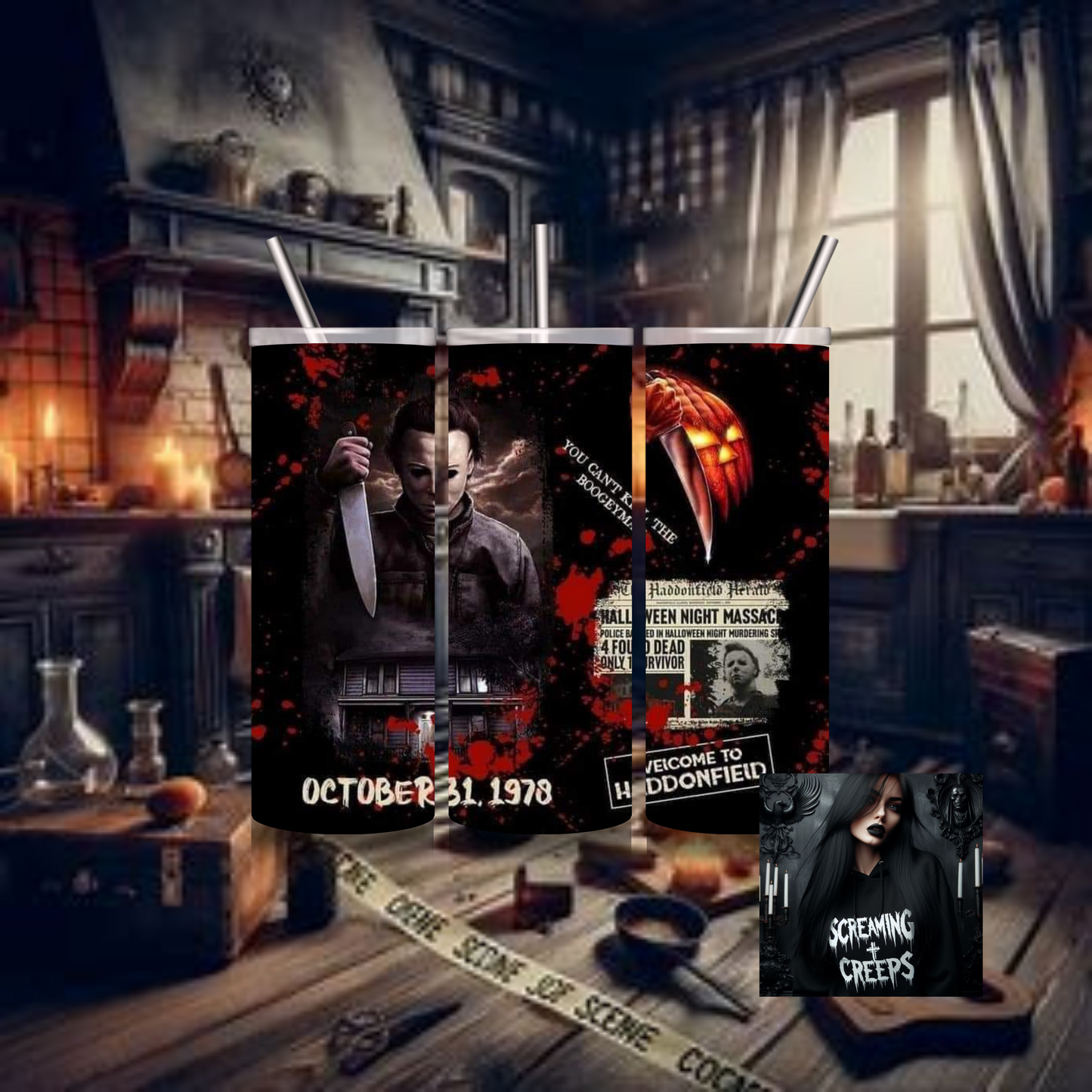 Michael Myers 20oz Insulated Drinking Tumbler